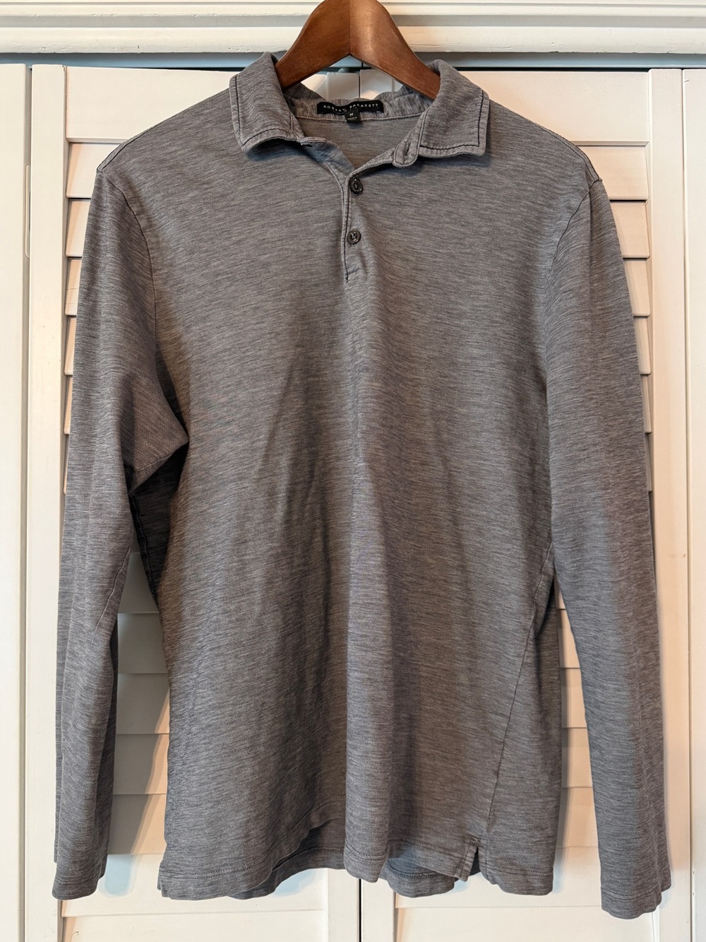 Robert Barakett Long Sleeve Knit Polo - Size M